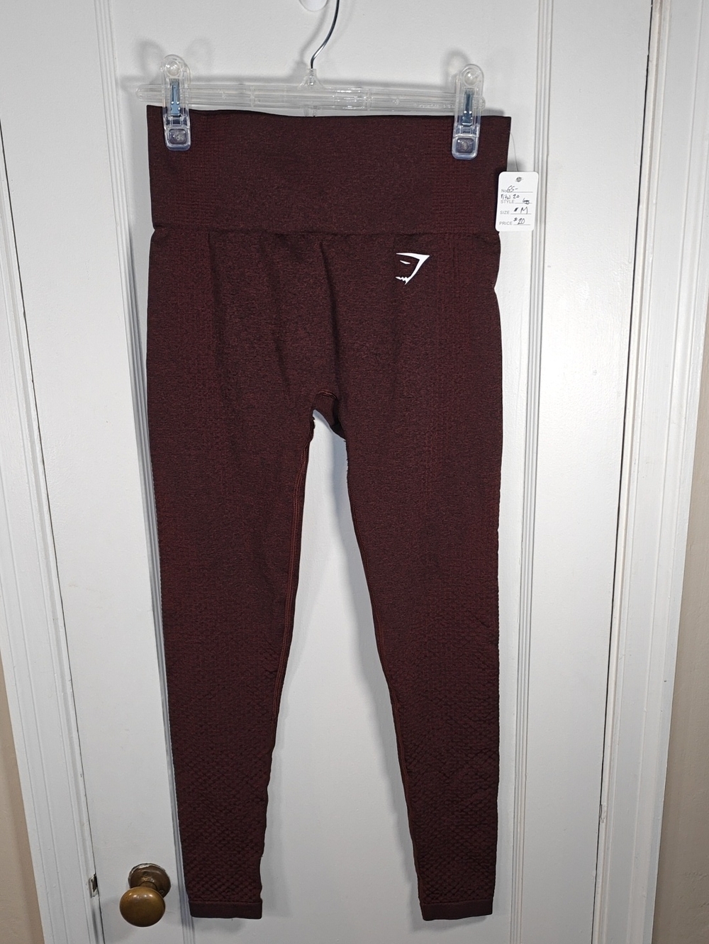 Gymshark VITAL 2.0 Seamless, High-Waisted Burgundy Leggings